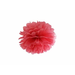 POM POM papierový tissue červený, 25cm