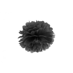 POM POM papierový tissue čierny, 25cm