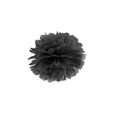 POM POM papierový tissue čierny, 25cm