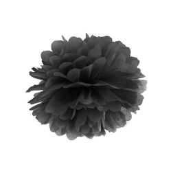 POM POM papierový tissue čierny, 35cm