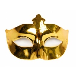 Škraboška zlatá, maska na párty, 1ks