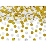 Vystreľovacie konfety zlaté a strieborné kolieska, 40cm
