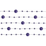 Girlanda perlová fialová, 130cm, 5ks