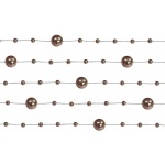 Girlanda perlová hnedá, 130cm, 5ks