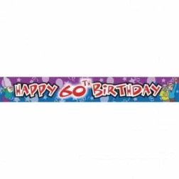 Nápis Happy Birthday 60. narodeniny
