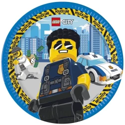 Papierové taniere Lego City, 23cm, 8ks
