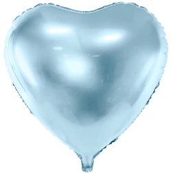 Fóliový balón bledomodré srdce, 45cm