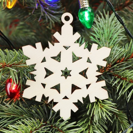 Drevená vianočná ozdoba na stromček hviezda 4, 73x90mm