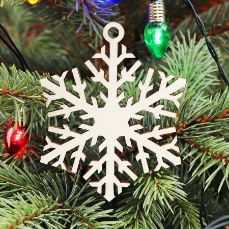 Drevená vianočná ozdoba na stromček hviezda 8, 70x90mm