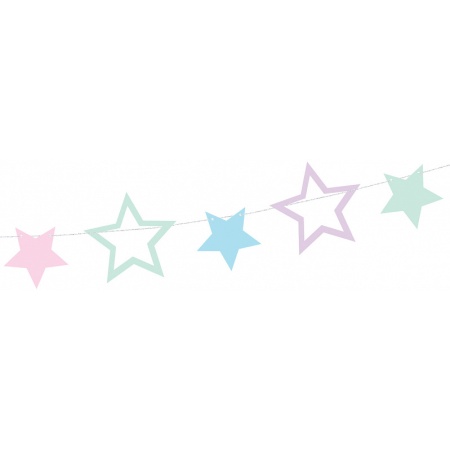 Girlanda s farebnými hviezdičkami, 140cm