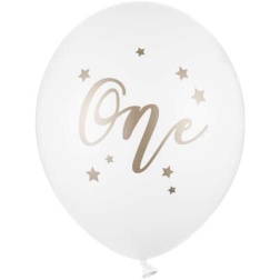 Balón s nápisom ONE, 1. narodeniny, 30cm, 1ks