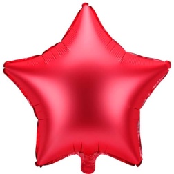 Fóliový balón červená hviezda, 48cm