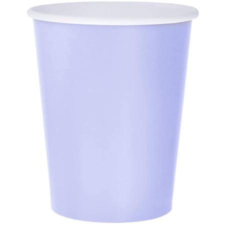 Papierové poháre bledo fialové, 270ml, 14ks