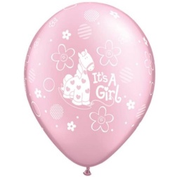 Balón It is a Girl ružový, 30cm, 1ks