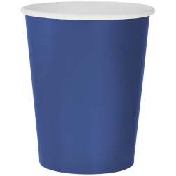 Papierové poháre tmavo modré, 270ml, 14ks
