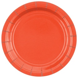 Papierové taniere červené, 18cm, 20ks