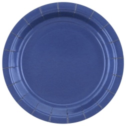 Papierové taniere tmavo modré, 18cm, 20ks