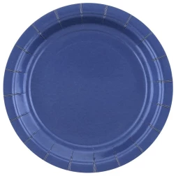 Papierové taniere tmavo modré, 18cm, 20ks