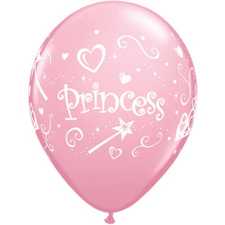 Balóny Princess ružové, 30cm, 6ks
