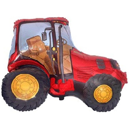 Fóliový balón červený traktor, 61cm