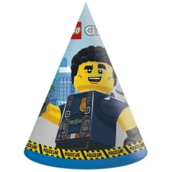 Papierové klobúčiky Lego City, 6ks