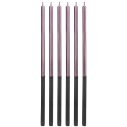 Tortové sviečky fialové, 145mm, 6ks