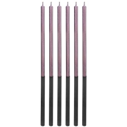 Tortové sviečky fialové, 145mm, 6ks