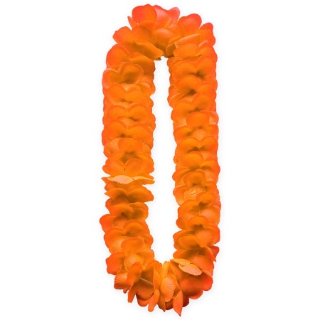 Havajský náhrdelník oranžový, 120cm