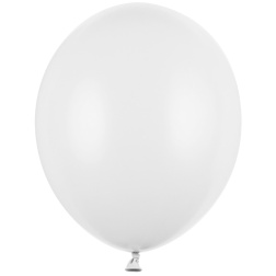 Balón pastelový biely, 30cm, 1ks