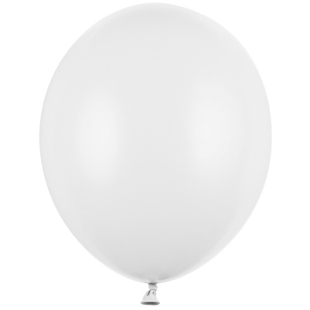 Balón pastelový biely, 30cm, 1ks