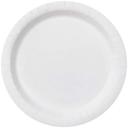 Papierové taniere biele, 23cm, 8ks