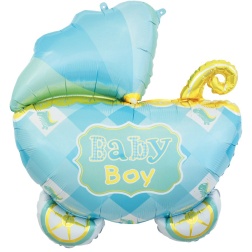 Fóliový balón kočík Baby Boy, 60cm