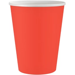 Papierové poháre červené, 250ml, 6ks