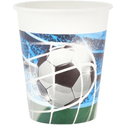 Papierové poháre futbal, 200ml, 8ks