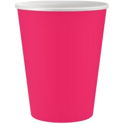 Papierové poháre ružové, 250ml, 6ks