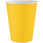 Papierové poháre žlté, 250ml, 6ks