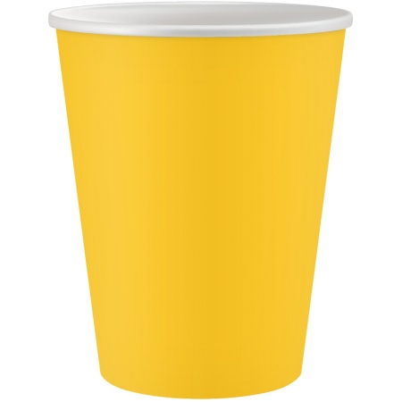 Papierové poháre žlté, 250ml, 6ks