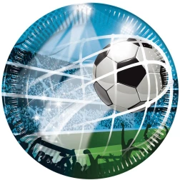 Papierové taniere futbal, 23cm, 8ks