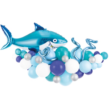 Balónová girlanda Žralok modrý, 150x95cm