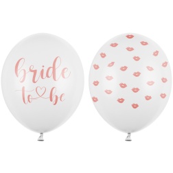 Balóny Bride to be ružovo zlaté mix, 30cm, 1ks