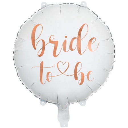 Fóliový balón s nápisom Bride To Be ružovo zlatý, 45cm