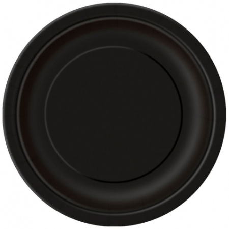 Papierové taniere čierne EKO, 23cm, 8ks