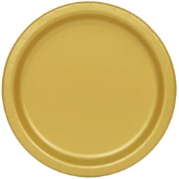 Papierové taniere zlaté EKO, 23cm, 8ks