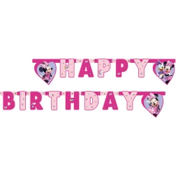 Girlanda nápis Happy Birthday Minnie Junior, 200cm