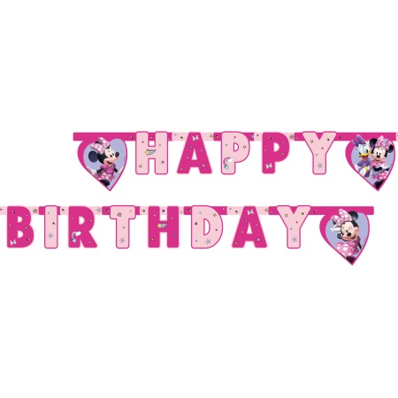 Girlanda nápis Happy Birthday Minnie Junior, 200cm