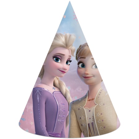 Papierové klobúčiky Frozen 2 Wind Spirit, 6ks
