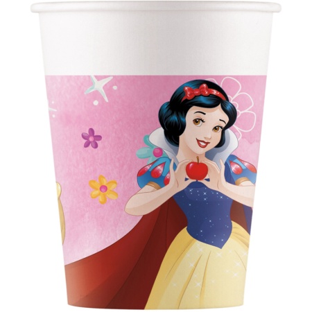 Papierové poháre Disney princezny, 200ml, 8ks
