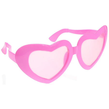 Párty okuliare Jumbo srdcia ružové