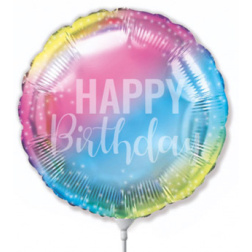 Fóliový balón Happy Birthday farebný, 35cm