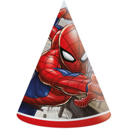 Papierové klobúčiky Spiderman Crime Fighter, 6ks